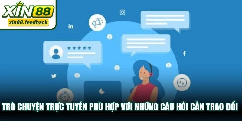 Trò chuyện trực tuyến phù hợp với những câu hỏi cần trao đổi nhanh