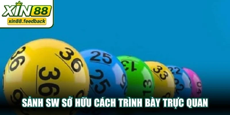 Sảnh SW sở hữu cách trình bày trực quan, nhiều thể loại xổ số hấp dẫn